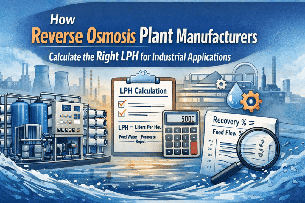 How Reverse Osmosis Plant Manufacturers Calculate the Right LPH for Industrial Applications