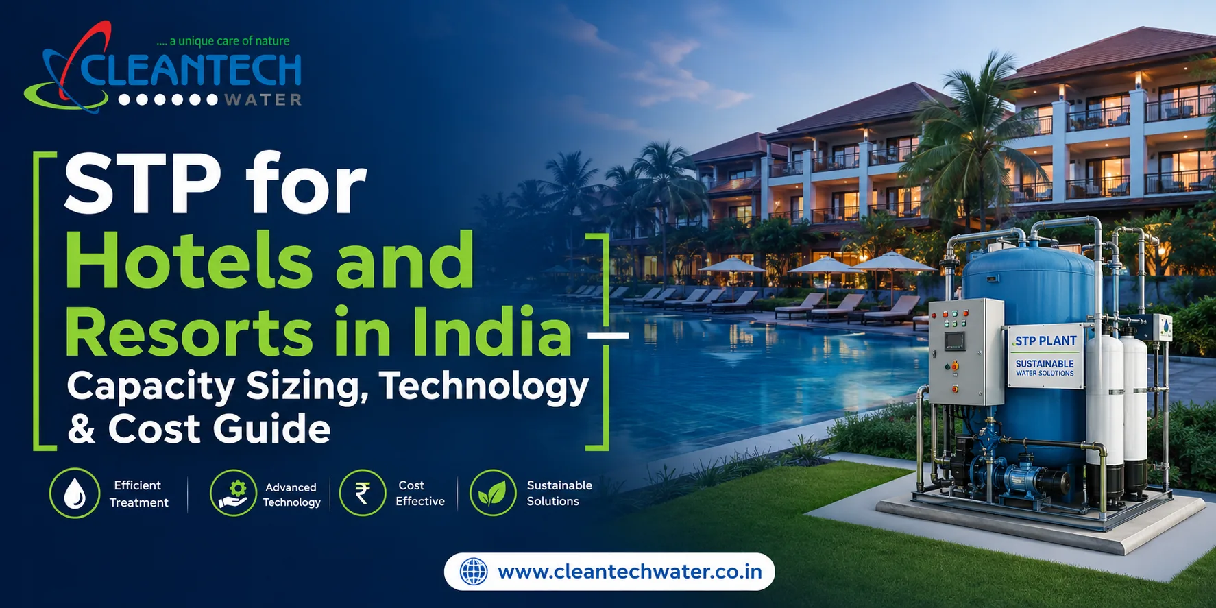 STP for Hotels and Resorts in India — Capacity Sizing, Technology & Cost Guide
